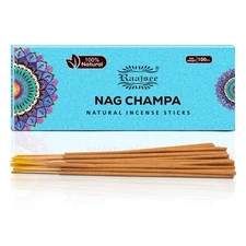 Nag Champa Incense Sticks 100 Gm Pack-100% Pure Organic Natural Hand Rolled F...