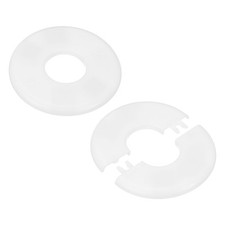 Confezione da 2 Flangia Spaccata a Parete, 32mm OD Tubo ABS Piastra Bocchetta Tonda [Bianco]