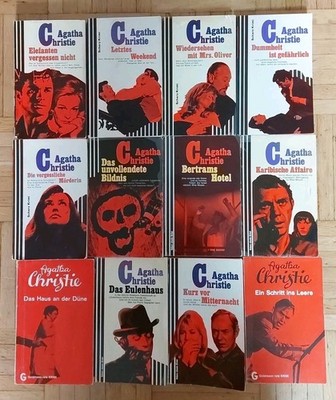 12 x Krimi Agatha Christie Scherz & Goldmann TB Poirot Miss Marple Sammlung 