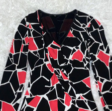 GUCCI Black Pink All Over Print White Dress XS Women Made in Italy Used JAPAN