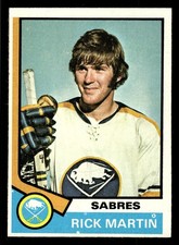 1974-75 Topps Rick Martin #190 - Buffalo Sabres - EX
