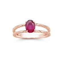 Natural Ruby Gemstone Ring 925 Sterling Silver Handmade Rose Gold Plated Jewelry