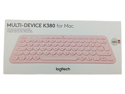Logitech K380 Multi-Device Tastatur für Mac Bluetooth Pink DEU QWERTZ