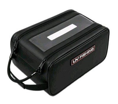 LIV FISHING EZ Black Waterproof Tackle Storage Bag for Worms and Lures