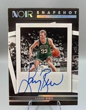 Larry Bird 2022-23 Panini Noir Snapshot Signatures Auto 23/25 #SNP-LBI