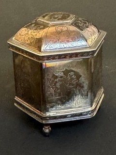 Scatola portagioie matrimonio olandese 17° centesimo Sterling Metropolitan Museum REPRO 93g 1985