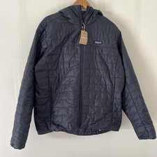 Patagonia Men  s Nano Puff Hoody Jacket Size Smolder Blue X-Large Zip NWT New