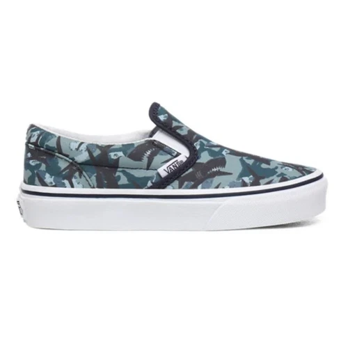 Vans Scarpa Slip On Classica Bambini Animale Mimetica Parigina Notte Vero Bianco 10 5K NUOVA