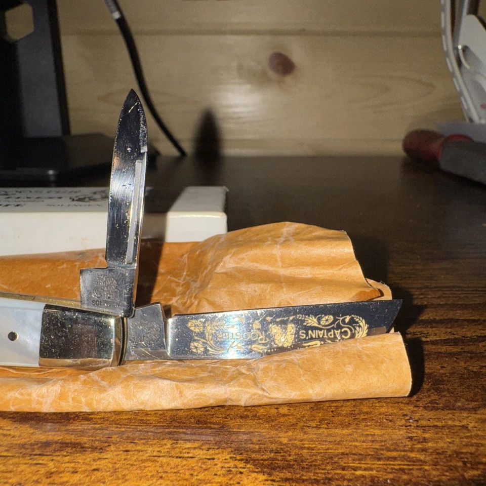 FIGHT`N ROOSTER 4 HOJAS "EL CAPITÁN GALLO" 1ª. CUCHILLO GEN. PEARL MANGOS  Foto 4 de 4