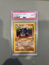 1999 Pokemon Jungle Rhydon 1st Edition Uncommon 45/64 PSA 8