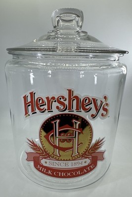 Vintage Red Hershey's Milk Chocolate Since 1894 Counter Display Jar