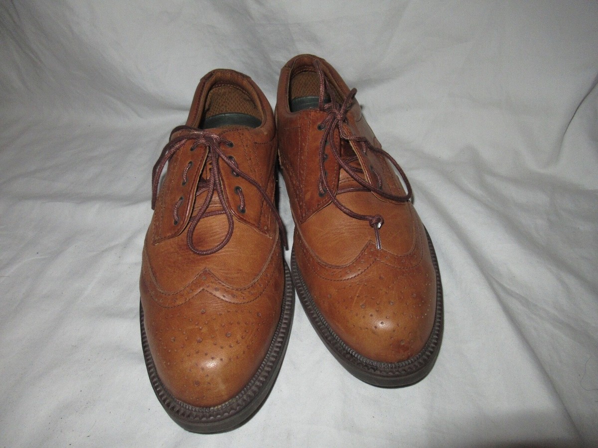 Frye Wingtip Oxford Mens‎ 9.5 D Tan Brown Pebbled Leather Brogue Dark Academia Frye Brogue Leather Wingtip Oxford Men dress shoes Brown  main image 4