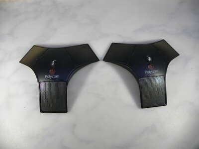 2 x Polycom 2201-40040-001 externes mikrofon mic pod uk verkäufer kostenloser versand #21