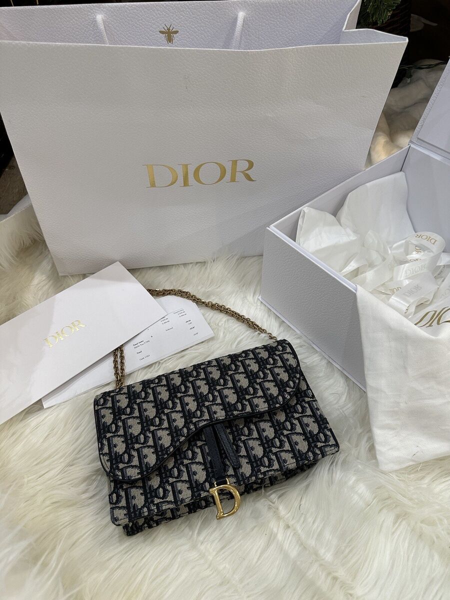 SADDLE POUCH Blue Dior Oblique Jacquard Reference SADDLE POUCH Blue Dior Oblique Jacquard Reference