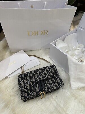 SADDLE POUCH Blue Dior Oblique Jacquard Reference SADDLE POUCH Blue Dior Oblique Jacquard Reference