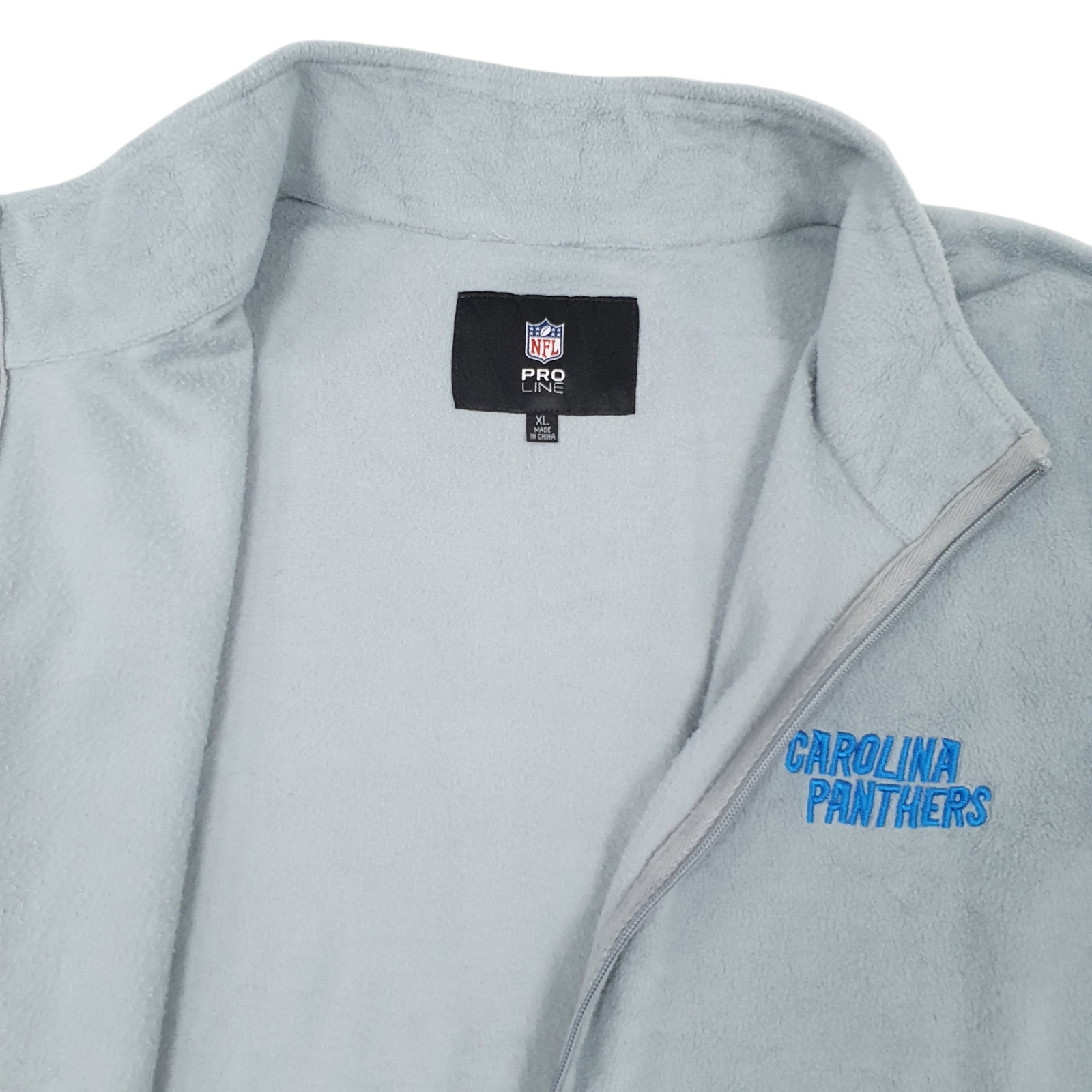 NFL Full Zip Pro Line Carolina Panthers Fleece Jumper Mens XL image 3