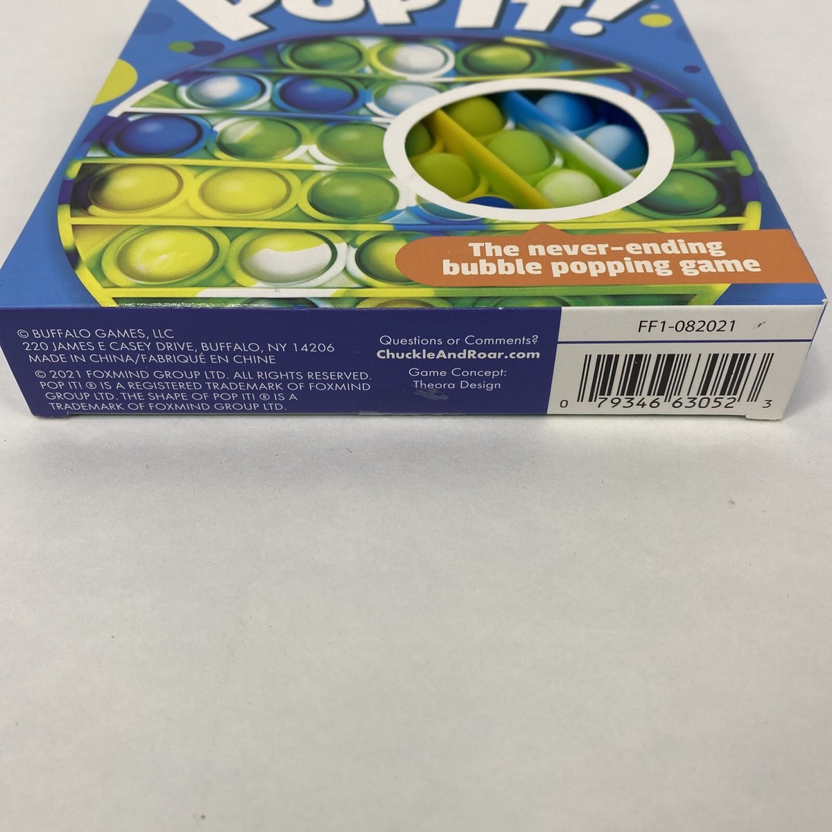 Chuckle Roar Pop It! Blue-Green Tie Dye Bubble Popping and