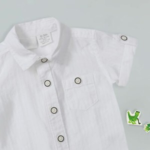 newborn white button down shirt
