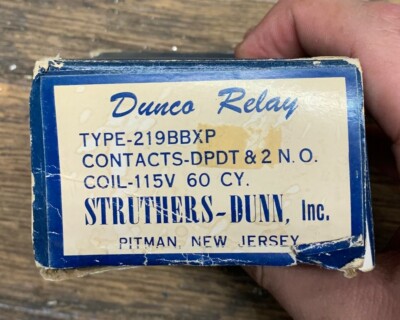 STRUTHER-DUNN 219BBXP DUNCO RELAY 115V 60CY 12 PIN NEW IN BOX