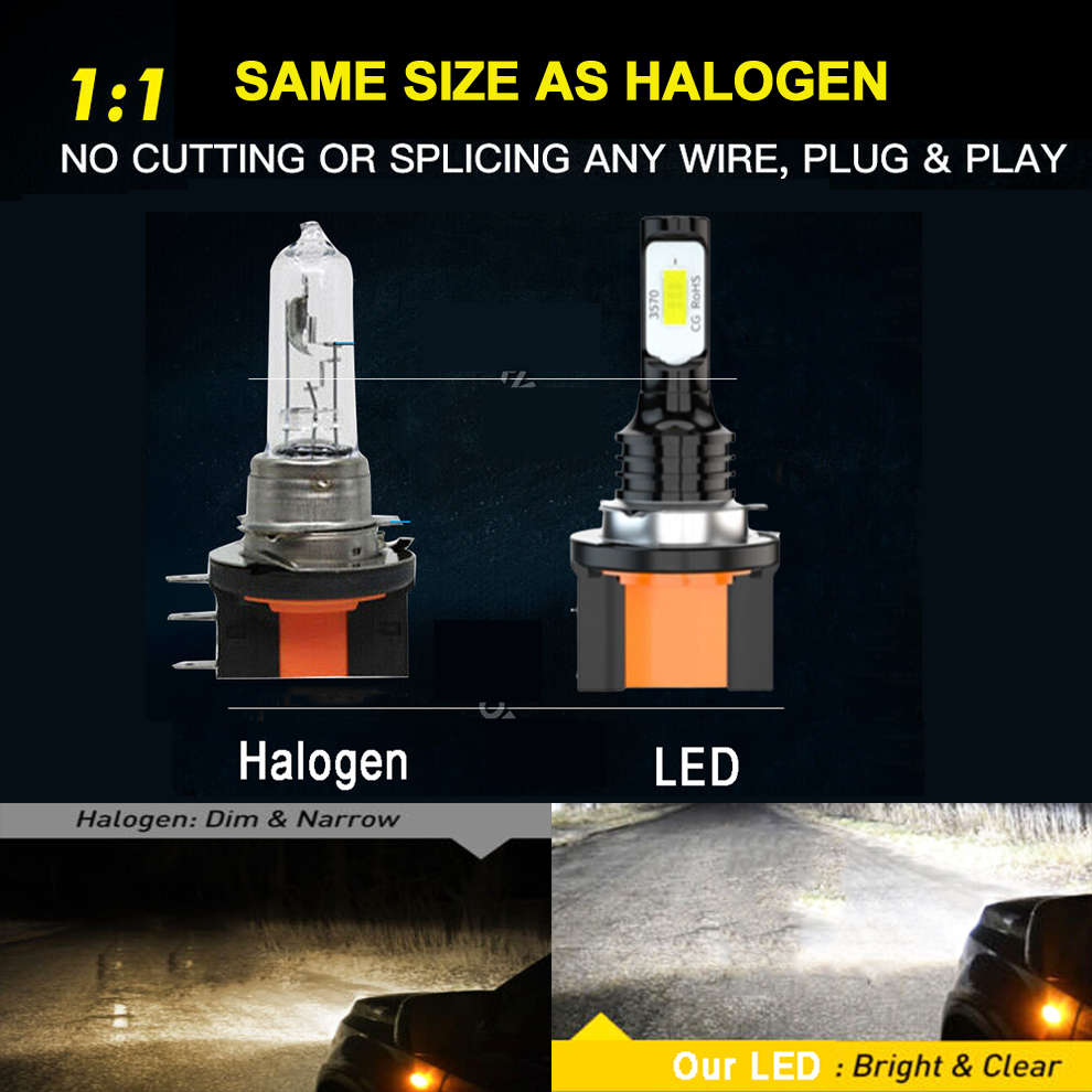 For Ford Kuga Mk2 201219 H7 H15 LED Headlight Bulbs Conversion Set