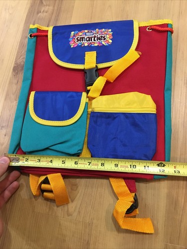 Rare Nestle SMARTIES Kids Backpack W/ Pockets Candy Promotional Advertisement - Picture 5 of 9