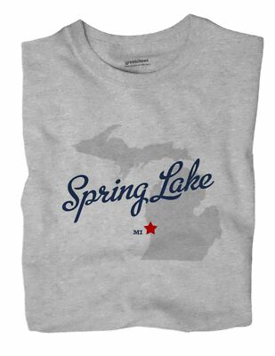 Spring Lake Michigan MI T-Shirt MAP