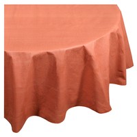 70 Inch Round Burnt Orange Vinyl Tablecloth on sale 70 Inch Round Burnt Orange Vinyl Tablecloth on sale