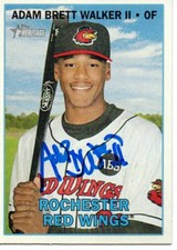 Adam Brett Walker Rochester Red Wings 2016 Topps Heritage Signed Card