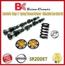 Brian Camshafts Stage 2 / Spring / Retainer / Cam Gears Kit For Nissan SR20DET