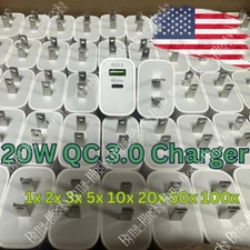 Lot 20W PD QC Fast Charger USB C Power Adapter Block For iPhone 16 15 14 13 12 X