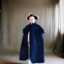 Mens 1901 Cloak Custom Green Wool Classic Cape Coat