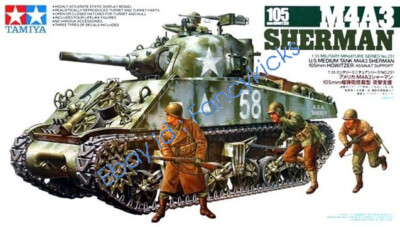 TAMIYA 35251 U.S. Medium Tank M4A3 Sherman 105mm Howitzer Assault Support 1/35 EUR 38,95 - FR TAMIYA 35251 U.S. Medium Tank M4A3 Sherman 105mm Howitzer Assault Support 1/35 EUR 38,95 - FR