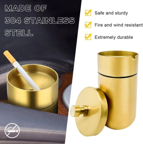 Stainless Steel Smokeless Smell Proof Auto Ash Tray, Detachable Mini Portable... - Picture 6 of 7