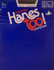 Hanes too vintage Reinforced Toe pantyhose gentle brown size AB NEW