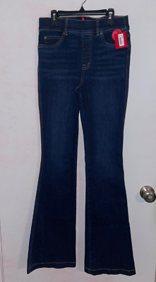 NWT NEW SPANX FLARE Dark Blue Midnight pull-on Jeans 20327R Size Small