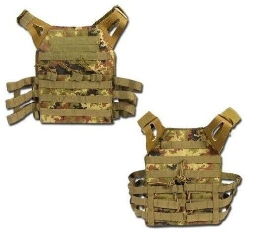 CORPETTO GILET TATTICO SOFTAIR MOLLE JPC VEGETATO EX-V390TC jump plate carrier - Immagine 2 di 4
