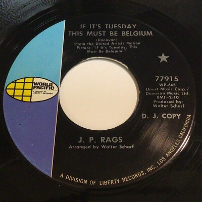 J.P. Rags - If It's Tuesday, This Must Be Belgium / The Bells Of Saint 45