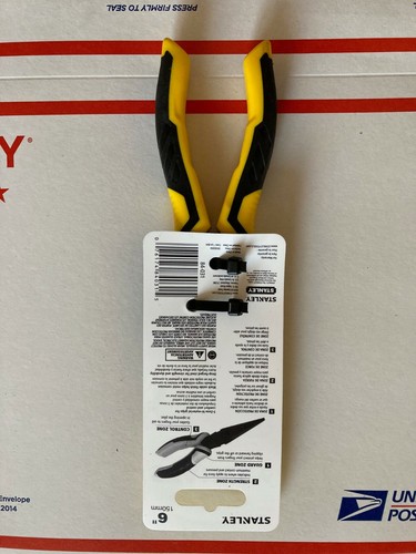 Stanley 6" BI-Metal Grip Long Nose Pliers 84-031 "NEW" - 第 4/4 張圖片