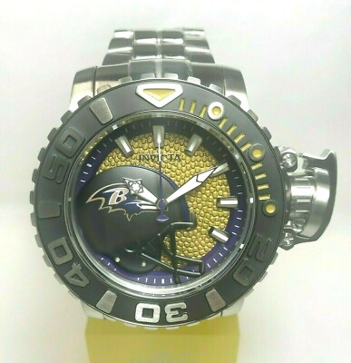 INVICTA 32998 NFL 58mm Sea Hunter Gen II Auto Bracelet Watch - Baltimore Ravens