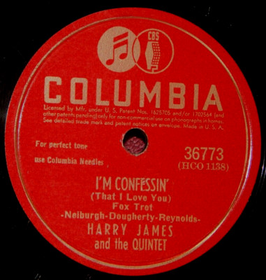 Harry James I'm Confessin' When Your Lover Has Gone 78 PLAY GRADED Fully Tested