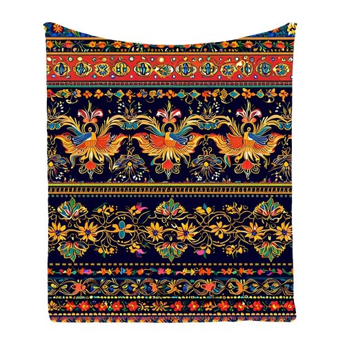 Ethnic Flower Geometric Warm Bedspread Sofa Throw Blanket Holiday Birthday Gift - Picture 4 of 18