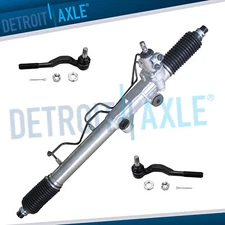 3pc Steering Rack and Pinion Front Outer Tie Rods for 1995-2004 Toyota Tacoma