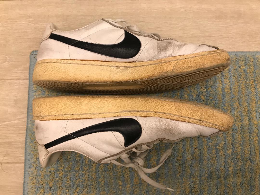 NIKE BRUIN LEATHER White x Black US8 80s Made in Taiwan 1983 NIKE BRUIN LEATHER White x Black US8 80s Made in Taiwan 1983