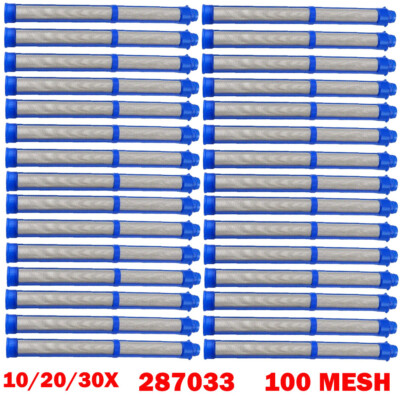 10/20/30 PCS Airless Paint Spray Gun Filter for Contractor II 287033 100 Mesh US