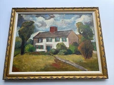 Jo Cain PAINTING ANTIQUE EXPRESSIONISM AMERICAN FAMOUS landscape Regionalism oil