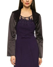 BOLERO AUS SATIN LANGARM ALLE FARBEN UND GRÖSSEN 