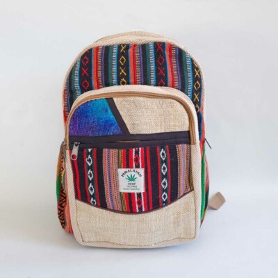 Hemp Backpack Travel Handmade Hippie Hemp School Bag