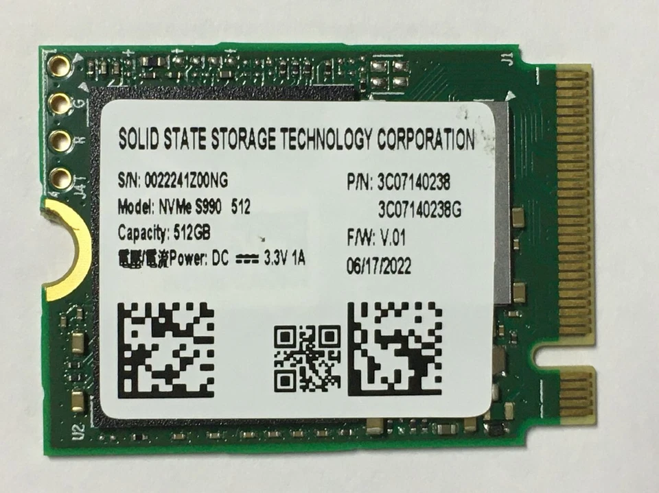 Lite-On S990 512 GB M.2 2230 SSD NVMe PCIe 3 X 4 para Microsoft Surface Pro X Pro Foto 3 de 4