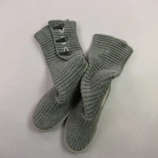 Bearpaw Womens Size 10 Knit Tall Gray Ankle Winter & Snow Boots Medium