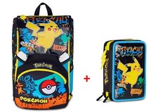 Zaino Estensibile Scuola Pokemon Sing It + Astuccio 3 zip - Novità 2025/2026